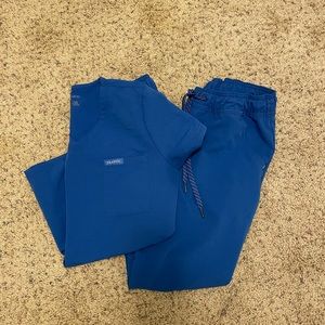 Jaanuu Royal Blue Scrub Set